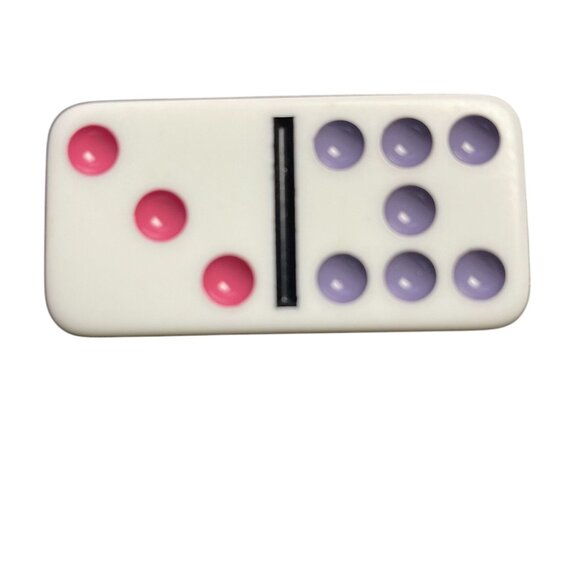 Double Twelve Dominoes Replacement Tile 3 7 Color Dot mq - Picture 1 of 3